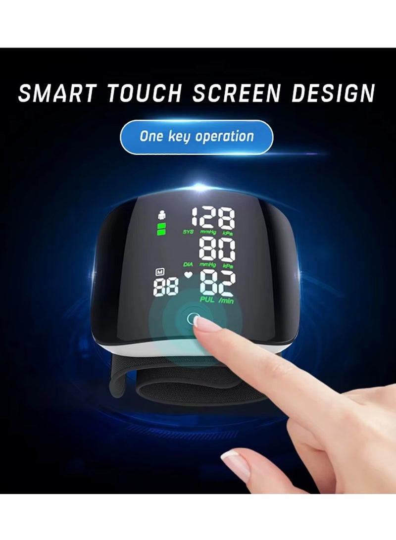 BORTONY Blood Pressure Monitor Digital Wrist Blood Pressure Machine Adjustable Cuff Bp Detector 2x99 Readings Memory Large Display Voice with Carrying Case Automatic Blood Pressure Wrist Detector Watch - Image 5
