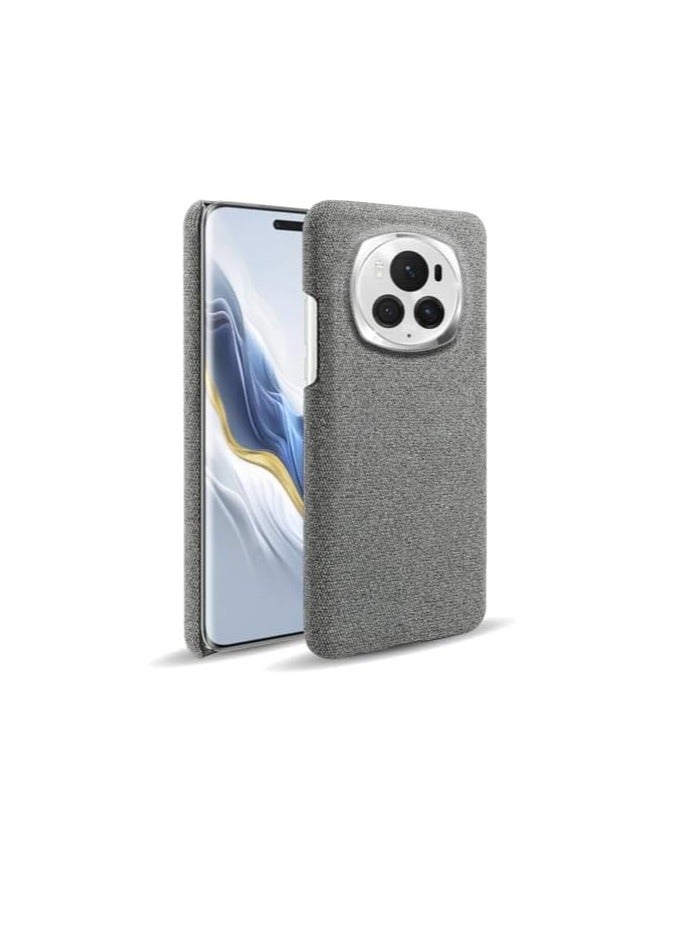 غطاء متوافق مع هونر ماجيك 6 برو 5G، غطاء خلفي من القماش الصلب بنمط قماشي غير قابل للانزلاق متوافق مع ماجيك 6 برو، نحيف وخفيف الوزن مقاوم للخدش - Image 1