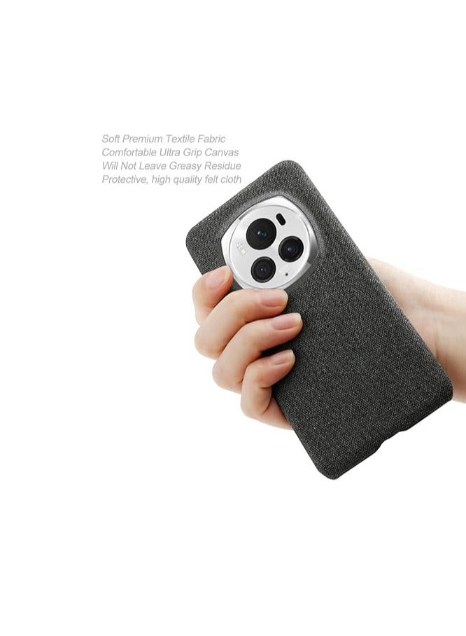 غطاء متوافق مع هونر ماجيك 6 برو 5G، غطاء خلفي من القماش الصلب بنمط قماشي غير قابل للانزلاق متوافق مع ماجيك 6 برو، نحيف وخفيف الوزن مقاوم للخدش - Image 3