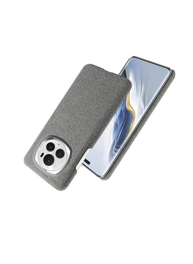 غطاء متوافق مع هونر ماجيك 6 برو 5G، غطاء خلفي من القماش الصلب بنمط قماشي غير قابل للانزلاق متوافق مع ماجيك 6 برو، نحيف وخفيف الوزن مقاوم للخدش - Image 2