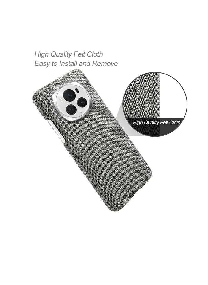 غطاء متوافق مع هونر ماجيك 6 برو 5G، غطاء خلفي من القماش الصلب بنمط قماشي غير قابل للانزلاق متوافق مع ماجيك 6 برو، نحيف وخفيف الوزن مقاوم للخدش - Image 4