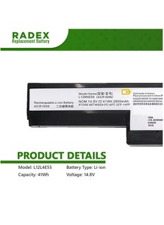 RADEX L12L4E55 High Grade Compatible Laptop Battery for IdeaPad B40-30 B40-45 B40-70 B50-30 B50-45 B50-70 [L12M4E55]  - Image 3