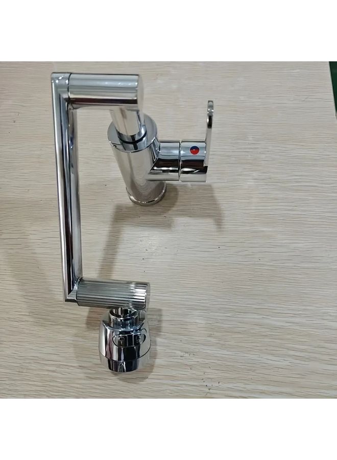 Silver Plating Adjustable Robotic Arm Faucet Set With 23 62 Inch Water Inlet Pipe - Image 4