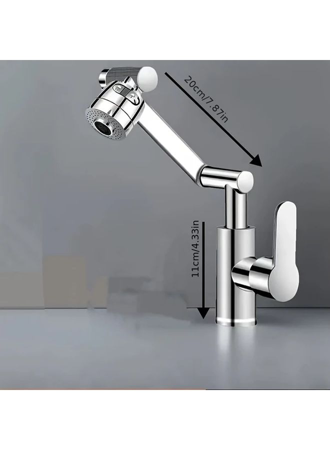 Silver Plating Adjustable Robotic Arm Faucet Set With 23 62 Inch Water Inlet Pipe - Image 3