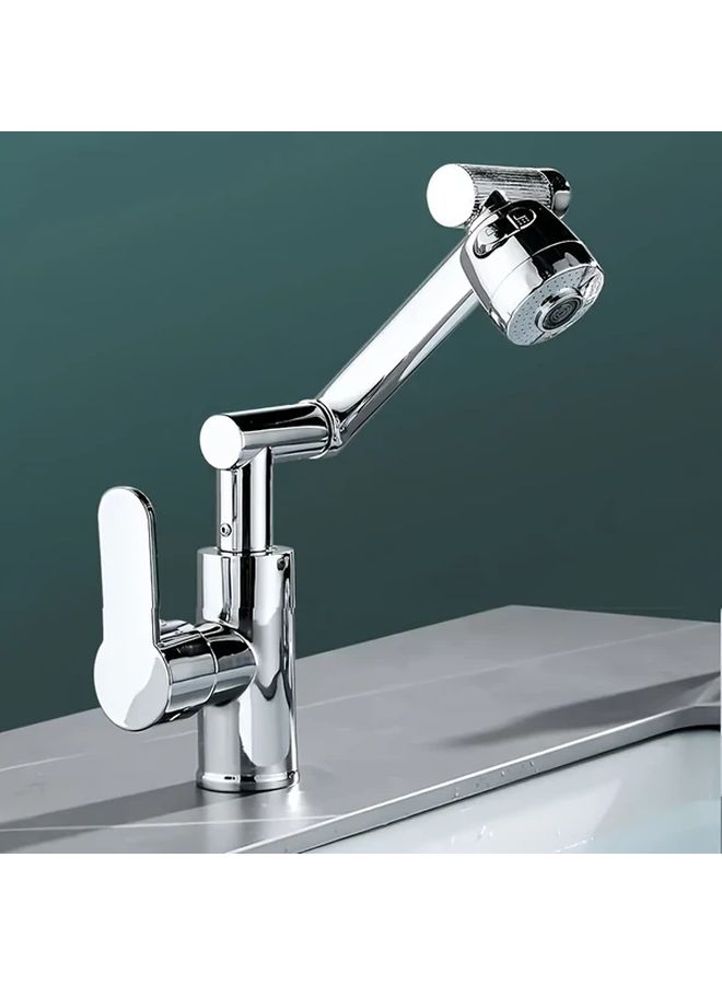 Silver Plating Adjustable Robotic Arm Faucet Set With 23 62 Inch Water Inlet Pipe - Image 2