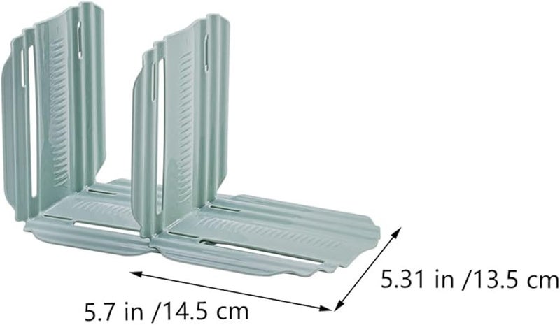 Tehaux 4Pcs Refrigerator Organizer Rack Adjustable Partition Boards White Kitchen Storage Shelves - Image 3