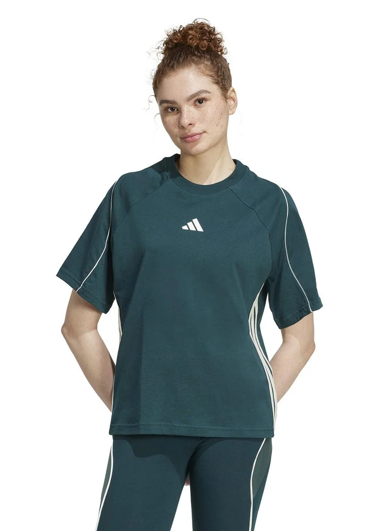 Adidas W Stadium Tee Green Training T-Shirts For Women XS