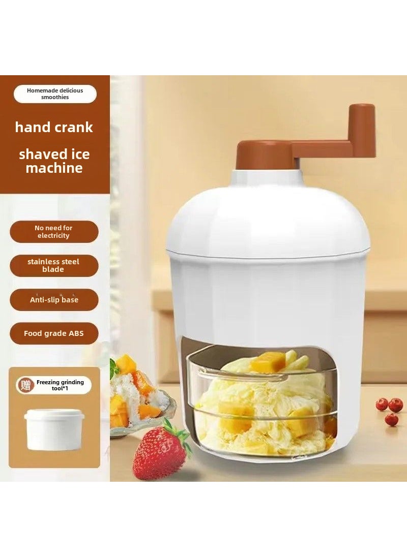 Generic - Factory wholesale household hand-operated ice smoother manual small ice shaving machine summer stall unplugged ice crusher Ice shaver [including 1 ice mold]] - Image 1