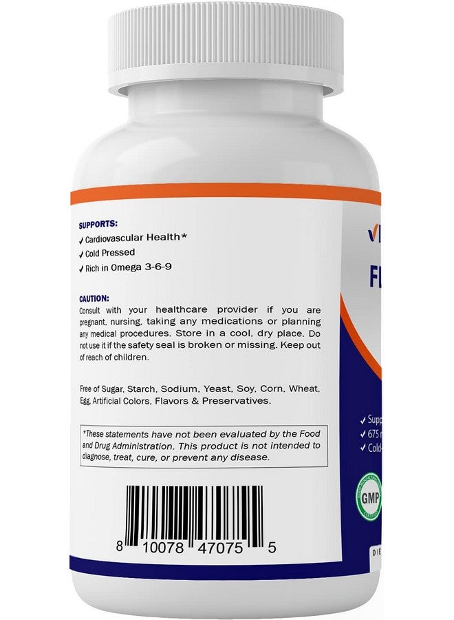 Vitamatic Flaxseed Oil 1200 mg - 120 Softgels Cold-Pressed Flaxseed Oil with 675 mg ALA Omega-3 - Supports Heart Health & Overall Wellness - Image 5