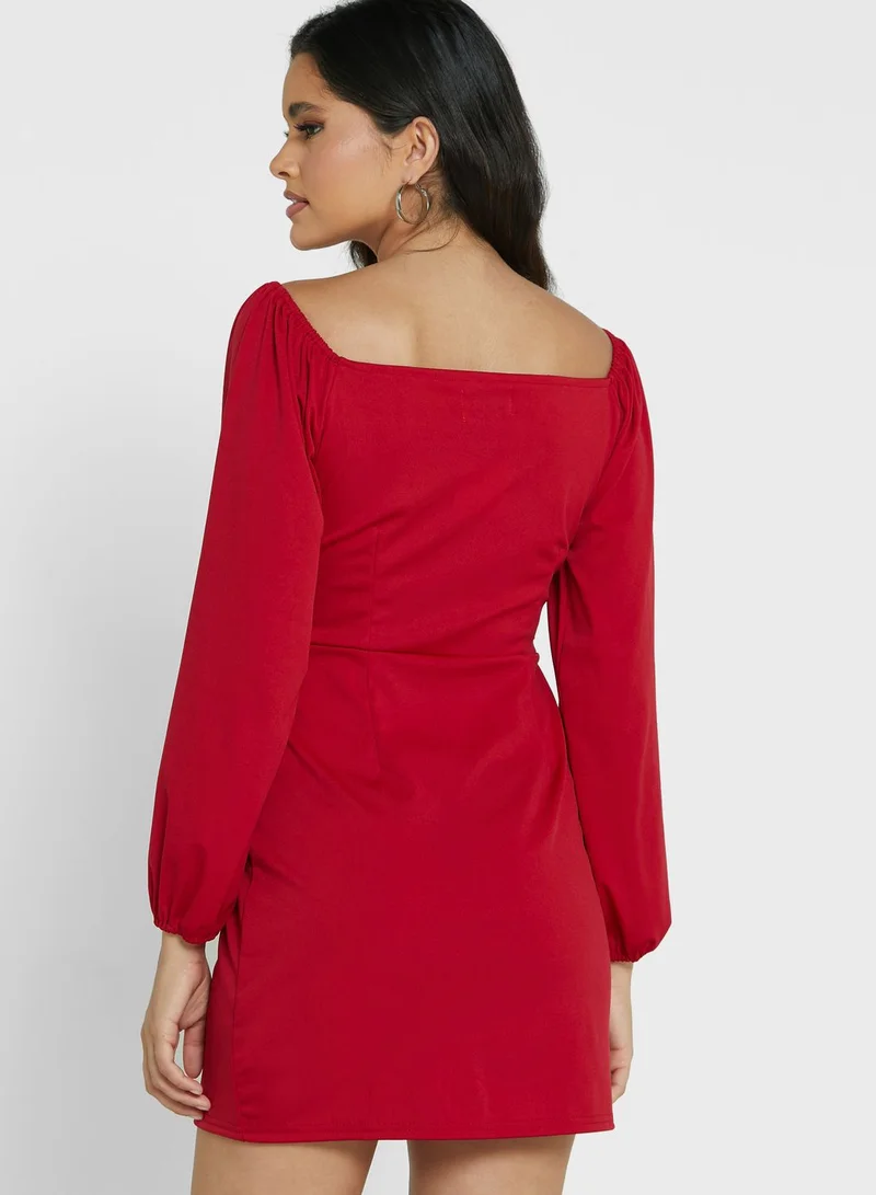 ELLA Thigh Slit Bodycon Dress