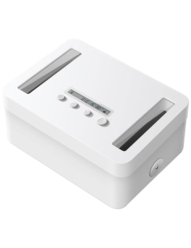 Vaydeer Metal Time Lock Box, Phone Locked box with Timer, Locking Safe Storage, Self-Control Locker with USB C Charge, Child Lock, Smart Timed Release Jail for Phone/Remote/Medicine/Snack - Image 1