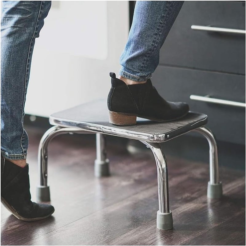 DMI Step Stool with Handle and Non Skid Rubber Platform Lightweight and Sturdy Stool for Seniors Adults and Children Holds up to 300 Pounds with 95 Inch Step Up 173D x 123W x 34H Chrome - Image 5
