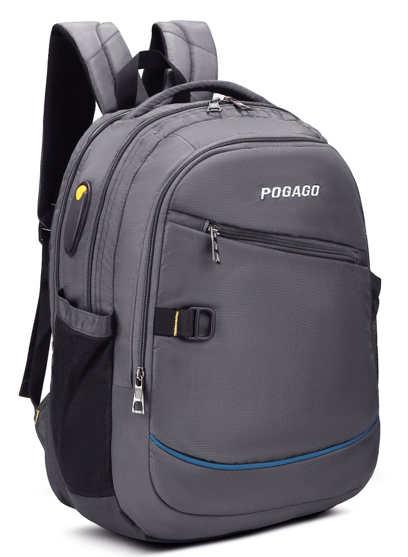 بوجاجو حقيبة ظهر للسفر من بوغاغو، مقاومة للماء، مقاس 15.6 بوصة، متعددة الجيوب، حقيبة ظهر للسفر، حقائب ظهر عمل للنساء والرجال، هدية جامعية، حقيبة ظهر يومية كاجوال - Image 1