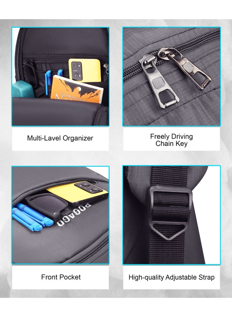 بوجاجو حقيبة ظهر للسفر من بوغاغو، مقاومة للماء، مقاس 15.6 بوصة، متعددة الجيوب، حقيبة ظهر للسفر، حقائب ظهر عمل للنساء والرجال، هدية جامعية، حقيبة ظهر يومية كاجوال - Image 4