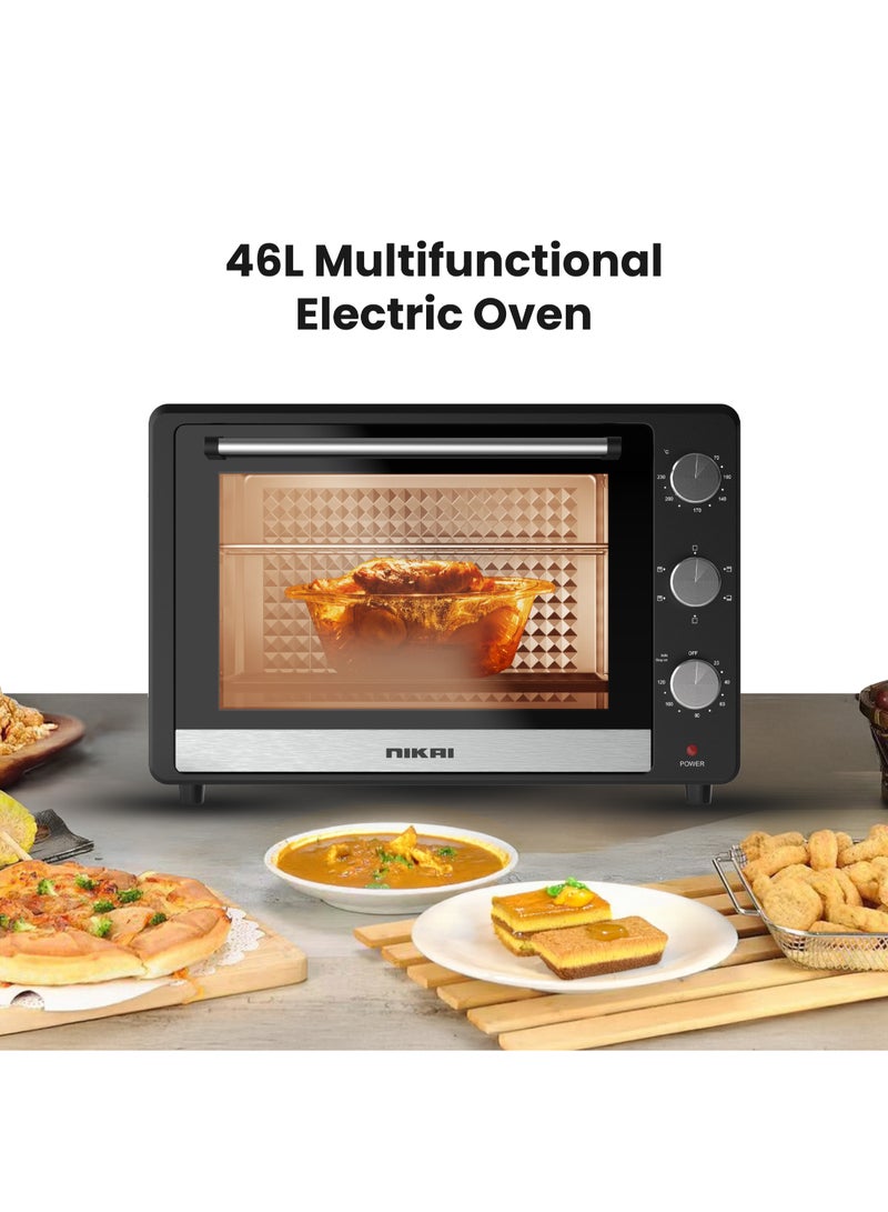 NIKAI Electric Oven 46 L 1500 W NT655N2 Black - Image 2