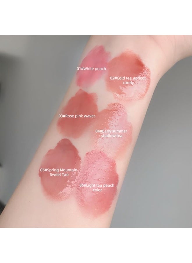 Gege Bear Crystal Translucent Light Lip Glaze | Long-lasting Waterproof | Liquid Lipstick | Nude Brown Light Pink Red Candy Shades | Non-sticky Glossy Moisturizing Formula | Lip Tint | Lips Care | Lipsticks With Brush Applicator | Perfect for Women Girls (05# Spring Mountain Sweet Tao, 3g) - Image 3