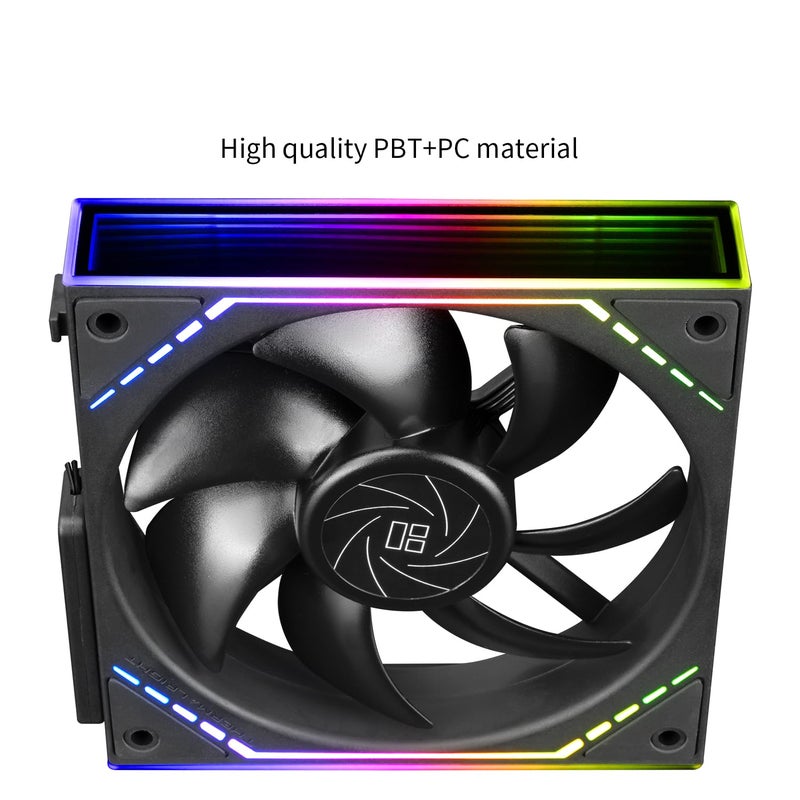 Thermalright TL-M12Q CPU Fan 120mm Case Cooler, PWM Connector Silent Computer Cooling with S-FDB Bearing,PC Fan with ARGB Mirror Light Effect,Low Noise,Building Blocks Version PC Fan - Image 5