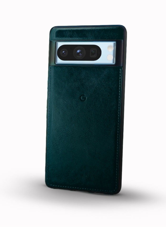 جراب خلفي من الجلد الصلب الفاخر لهاتف Google Pixel 8 Pro، جراب خلفي من مادة TPU الصلبة وحماية كاملة متوافقة مع Google Pixel 8 Pro (6.7 بوصة) (أزرق) - Image 1