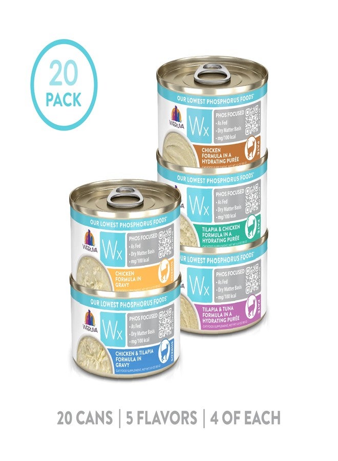 Weruva Wx Phos Focused Variety Pack - Canned Cat Food, 3 oz Cans (20 Count) - Image 2