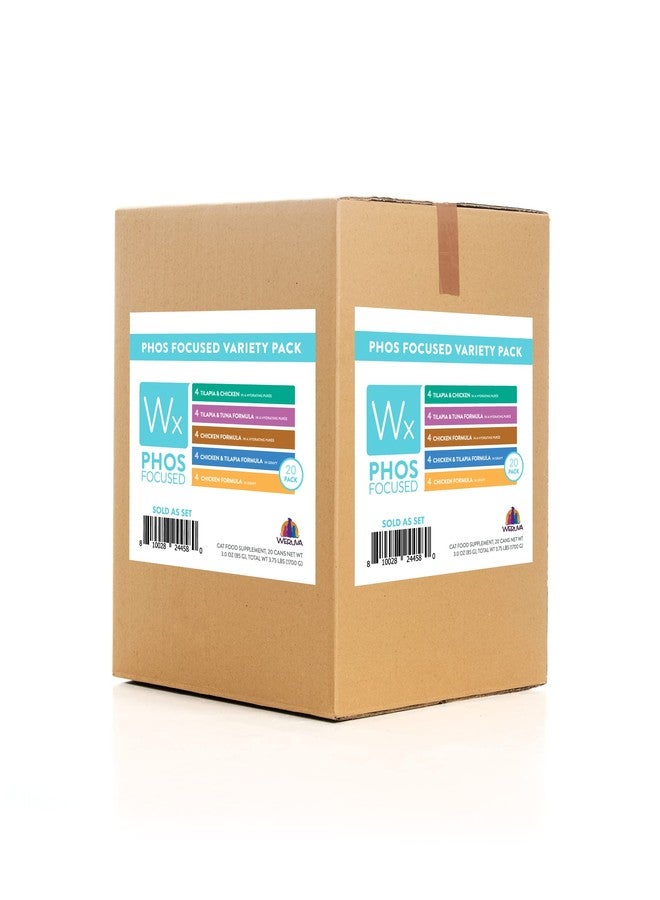Weruva Wx Phos Focused Variety Pack - Canned Cat Food, 3 oz Cans (20 Count) - Image 1