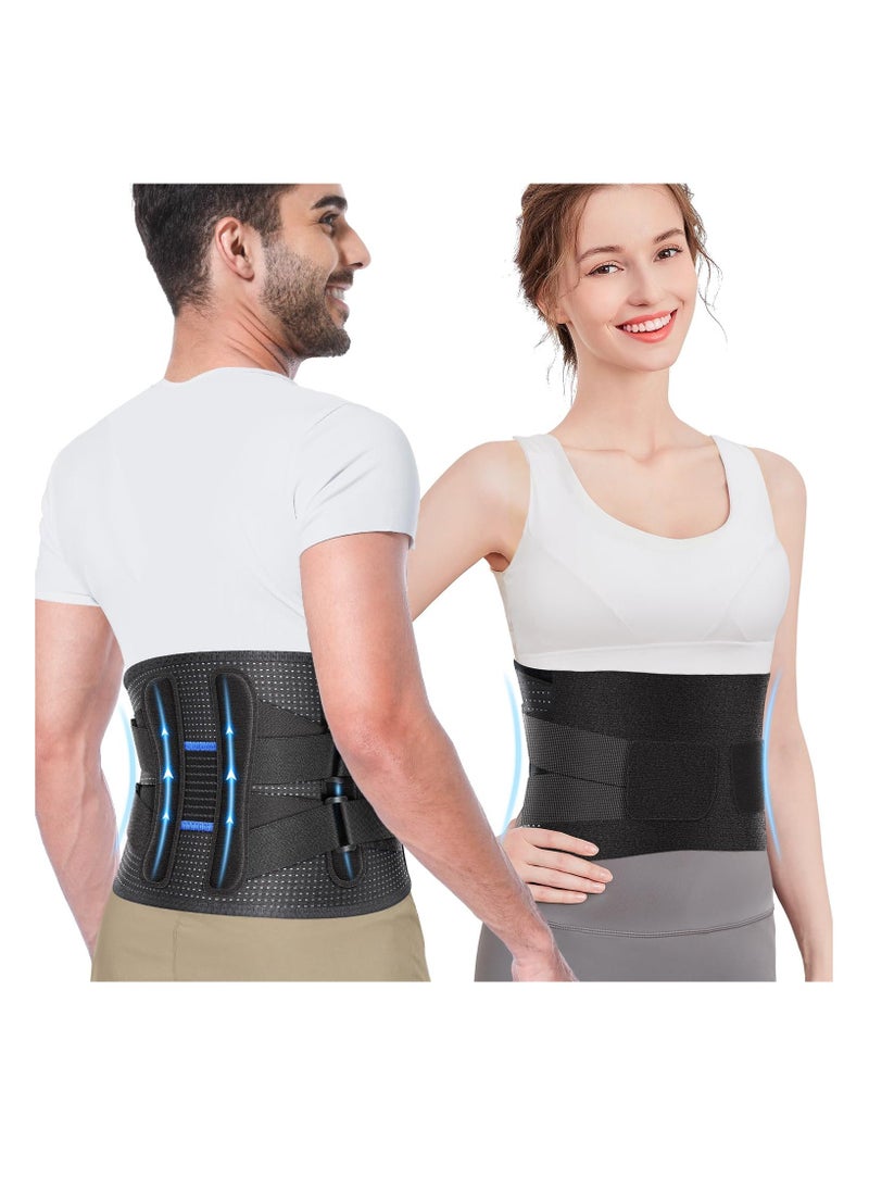 Generic Back Brace for Men and Women Lower Instant Pain Relief from Injury Herniated Disc Sciatica Scoliosis Breathable Adjustable Lumbar Support Belt Small Waist 27.9 to 31.5Inch  - Image 1