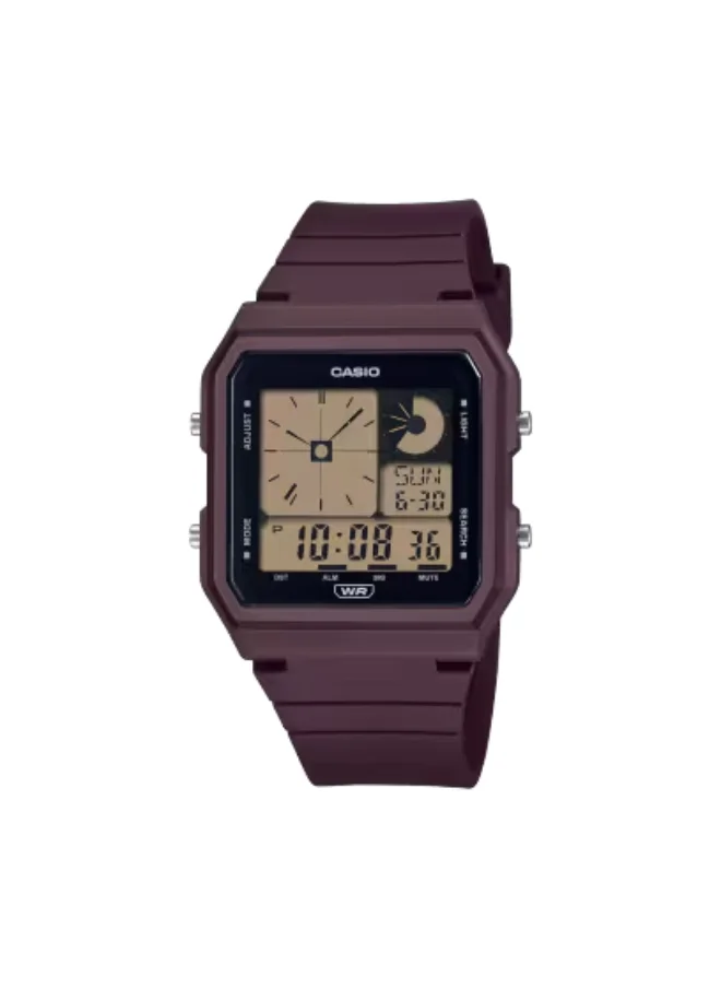 CASIO Men's Digital Display Watch With Brown Resin Strap - LF-20W-5ADF