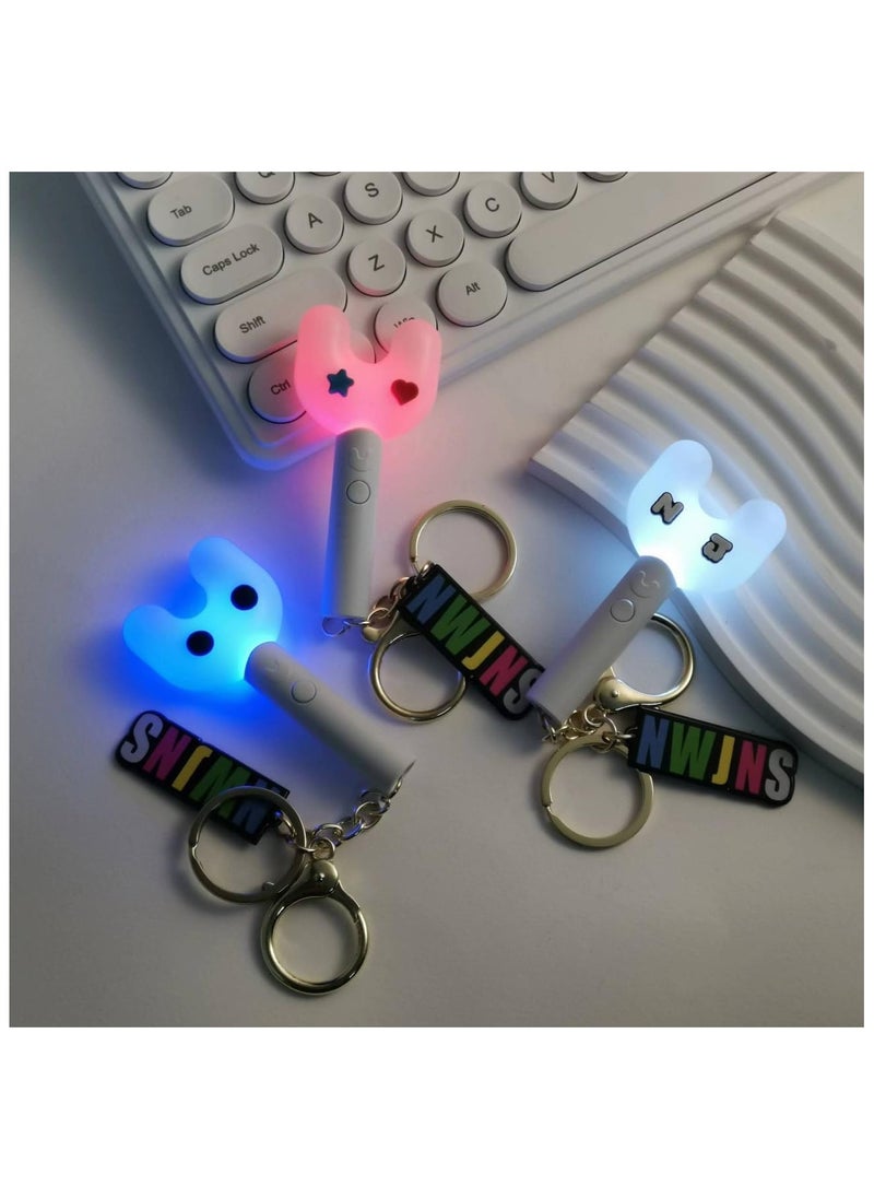 General - New Jeans Keychain Penlight Cheer Stick Keychain 10 Color Changing LED Bag Decoration Popular Cute Cheering Gift - Image 1