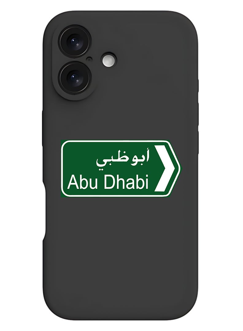 Theodor Protective Slim Fit Case Liquid Silicone Cover with Full Body Protection Anti-Scratch Shockproof Case For Apple iPhone 17 (Black) abudhabi sign board - Image 1