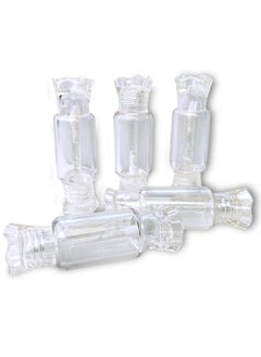 6 Pcs Clear Candy Shape Lip Gloss Tubes Empty Refillable Lip Balm Bottles Containers with Lip Brush for DIY Lipstick Samples