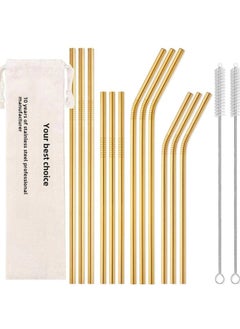 Factory Direct Color Metal Food Grade 304 Stainless Steel Straw Suit Beverage Coffee Bubble Tea Straw-Color:Symphony-Specifications:10*50*200 Brush