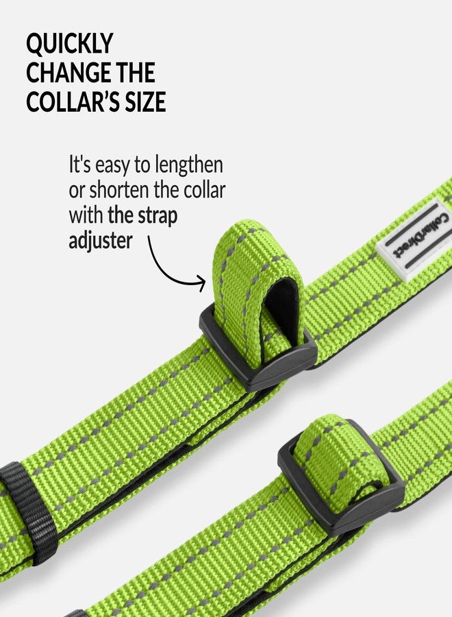 CollarDirect Reflective Dog Collar for a Small, Medium, Large Dog or Puppy with a Quick Release Buckle - Boy and Girl - Nylon Suitable for Swimming (10-13 Inch, Lime Green) - Image 5