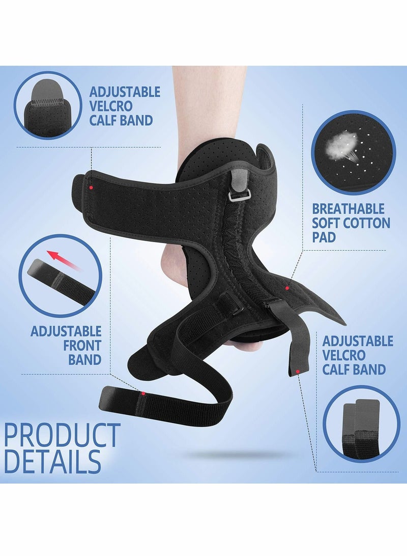 Excefore دعامة كاحل قابلة للتعديل، مجموعة دعامة كاحل لدعم القدم، لعلاج التهاب اللفافة الأخمصية، وألم قوس القدم - Image 2