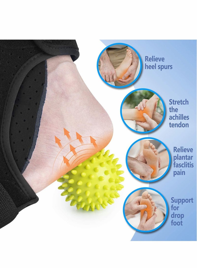 Excefore دعامة كاحل قابلة للتعديل، مجموعة دعامة كاحل لدعم القدم، لعلاج التهاب اللفافة الأخمصية، وألم قوس القدم - Image 4