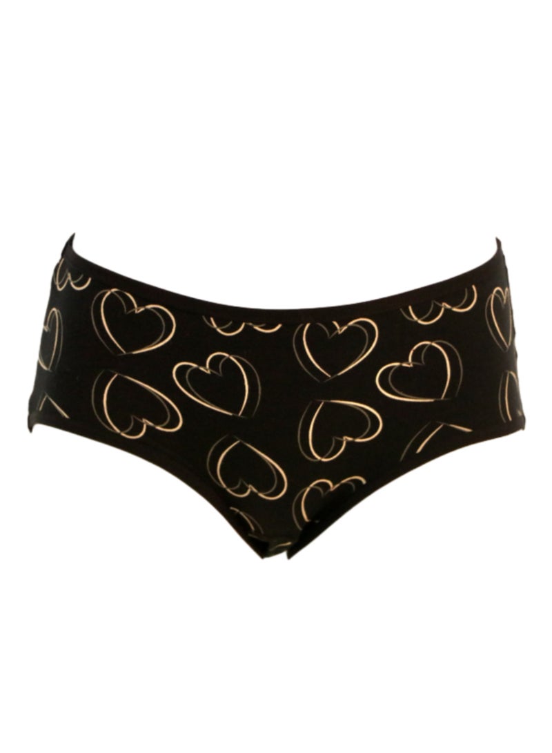 JOANNA JOANNA 123083 Women's Big Heart Design Mid Rise 3-Pack Panties, Multicolor  - Image 5