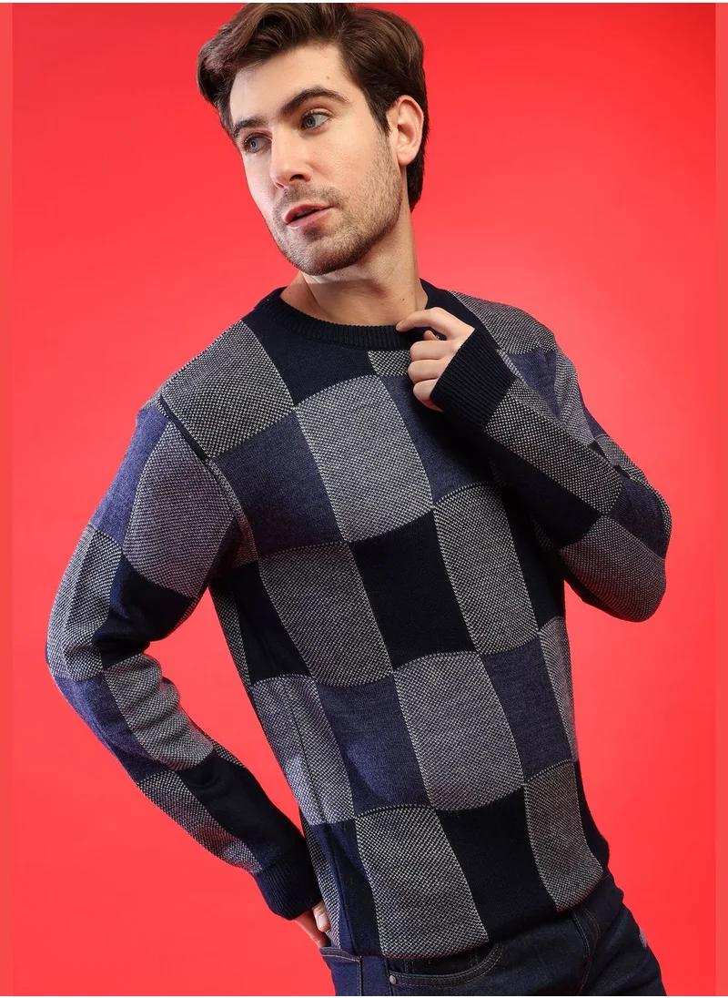 Campus Sutra Checked Sweater