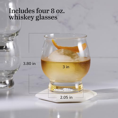 LIBBEY طقم كؤوس ويسكي ليبي سينيجر كنتاكي بوربون تريل من 4 قطع، آمنة للغسل في غسالة الصحون، جودة مطاعم كؤوس تذوق بوربون - Image 3
