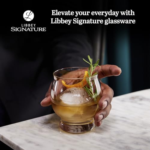 LIBBEY طقم كؤوس ويسكي ليبي سينيجر كنتاكي بوربون تريل من 4 قطع، آمنة للغسل في غسالة الصحون، جودة مطاعم كؤوس تذوق بوربون - Image 2
