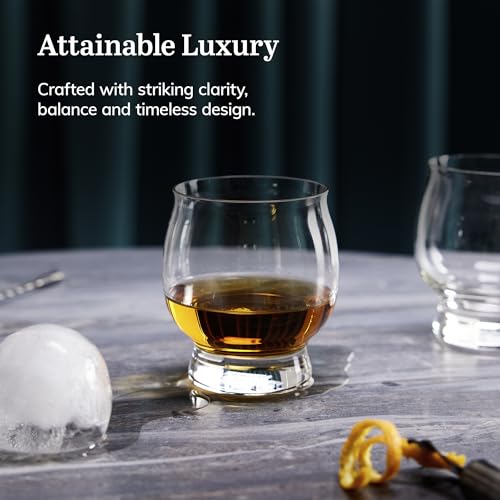 LIBBEY طقم كؤوس ويسكي ليبي سينيجر كنتاكي بوربون تريل من 4 قطع، آمنة للغسل في غسالة الصحون، جودة مطاعم كؤوس تذوق بوربون - Image 4