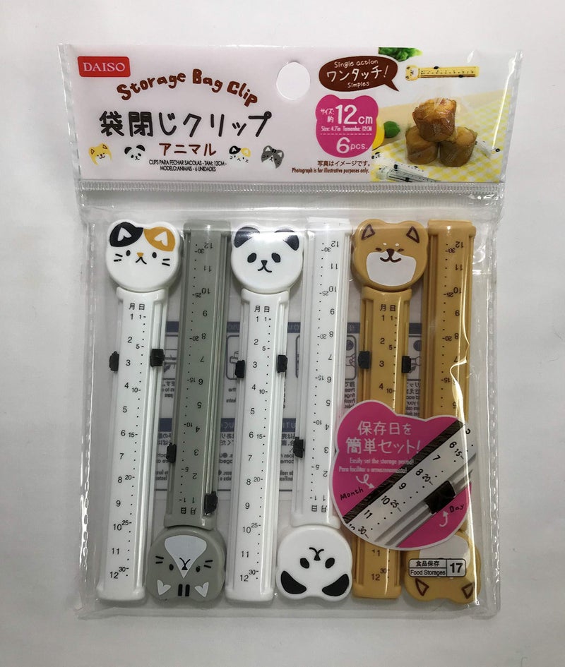 Daiso Animals Food Sealing Clips for Kitchen 6pcs 47in  Storage Bag Clip  Japan Import