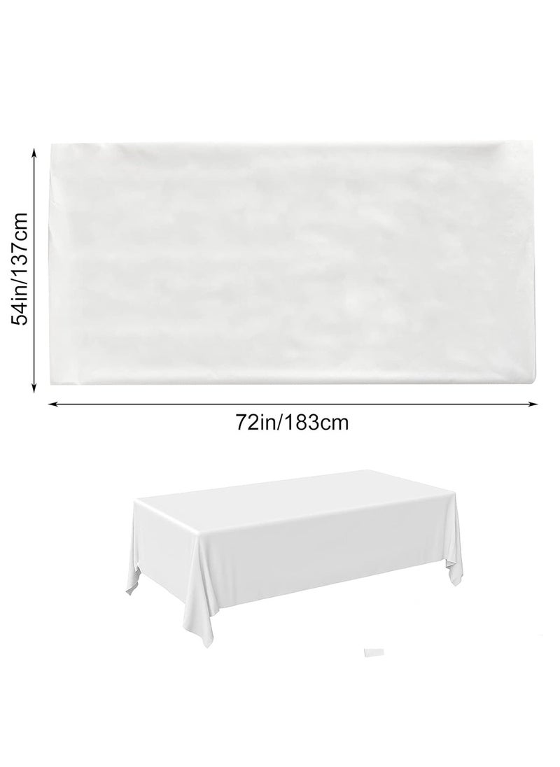 GoodTool - 4 Pack Disposable Tablecloths Plastic Rectangle Table Cloth Waterproof Decorative Table Cover for BBQ Party Wedding Indoor or Outdoor Use - Image 1