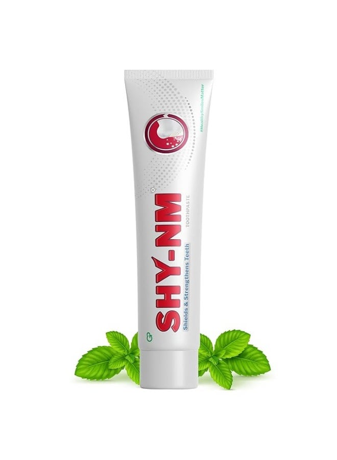 SHY-NM Sensitivity Toothpaste (Pack of 1) 100g | Instant and long-lasting relief from Dental Sensitivity | Remineralises Teeth | SLS free, Parabens free and Vegan friendly | Fresh Mint Flavour - Image 1