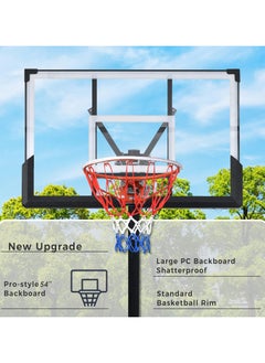 Yalla HomeGym Adjustable Height 7.5 to 10FT Portable Basketball Hoop 54 Inch Professional Backboard with portable Wheels  - Image 4
