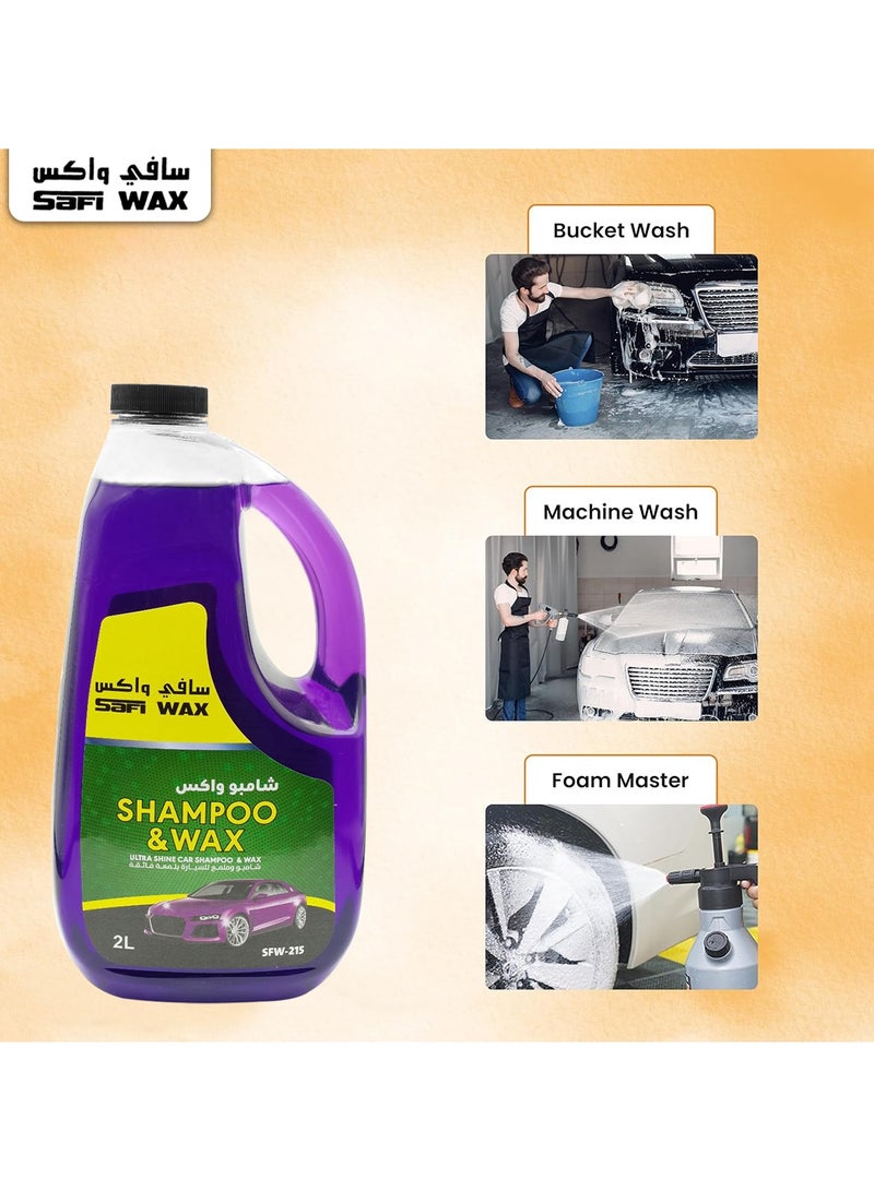 Safi WAX Car Shampoo Wax Ultra Shine Car Washing Shampoo Wax 2 Liter Keep Car Clean Shine SAFI WAX SFW215 - Image 3