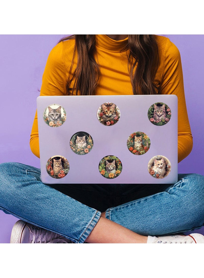 ORAINBOW 50 PCS Cat Stickers Cute Animal Aesthetics Kawaii Waterproof Vinyl Decal for Journaling Laptop Scrapbook Water Bottles Phone Caps Luggage for Adults Teens Kids Women  - Image 5