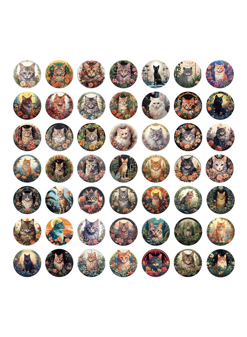 ORAINBOW 50 PCS Cat Stickers Cute Animal Aesthetics Kawaii Waterproof Vinyl Decal for Journaling Laptop Scrapbook Water Bottles Phone Caps Luggage for Adults Teens Kids Women  - Image 2