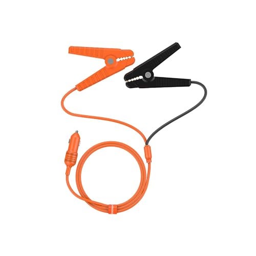 Jackery 12V Automobile Charging Cable, Cigarette Lighter Plug to Alligator Battery Clamps for Car Battery, for All Jackery Solar Generators Power Stations Except Explorer 160 - Image 1