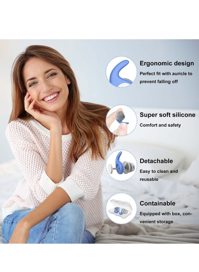 SYOSI Swimming Ear Plugs Waterproof Earplugs - 3 Pairs Silicone Reusable Swim Ear Plugs for Adult Kids, Water Sports Earplugs for Showering, Bathing, Surfing - Keep Ear Water Out. - Image 3