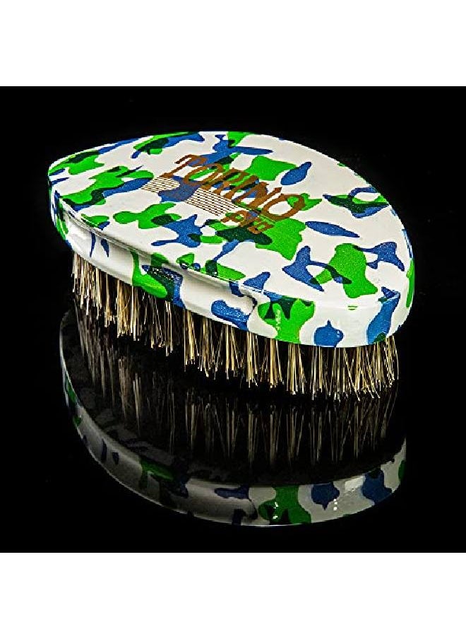 TORINO PRO WAVE BRUSHES BY BRUSH KING - Torino Pro Curve Wave Brush 175 Medium 100% Boar Bristle Curved 360 Wave Palm Brush Great For Laying Down 360 Waves And Use Before Using Wave Cap Or Durag Luxury Wave Brush For Men 360 - Image 1