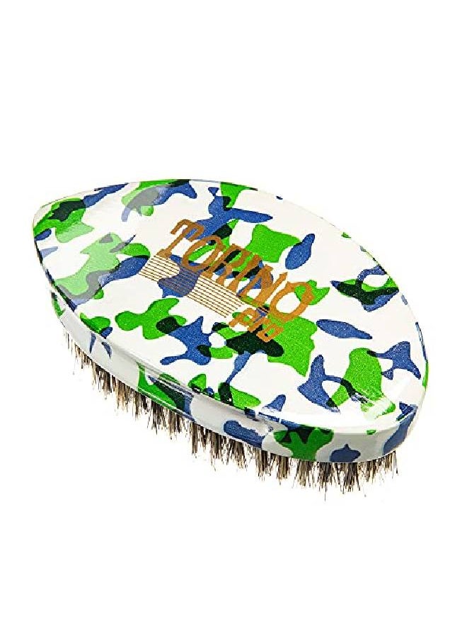 TORINO PRO WAVE BRUSHES BY BRUSH KING - Torino Pro Curve Wave Brush 175 Medium 100% Boar Bristle Curved 360 Wave Palm Brush Great For Laying Down 360 Waves And Use Before Using Wave Cap Or Durag Luxury Wave Brush For Men 360 - Image 1