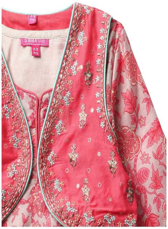 BIBA GIRL PRINTED RELAXED KID(KW4200_VERMILION RED_5) - Image 3